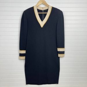 St. John Collection by Marie Gray Black Knit Dress 8